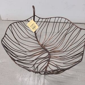 Pier 1 Leaf shaped metal basket container